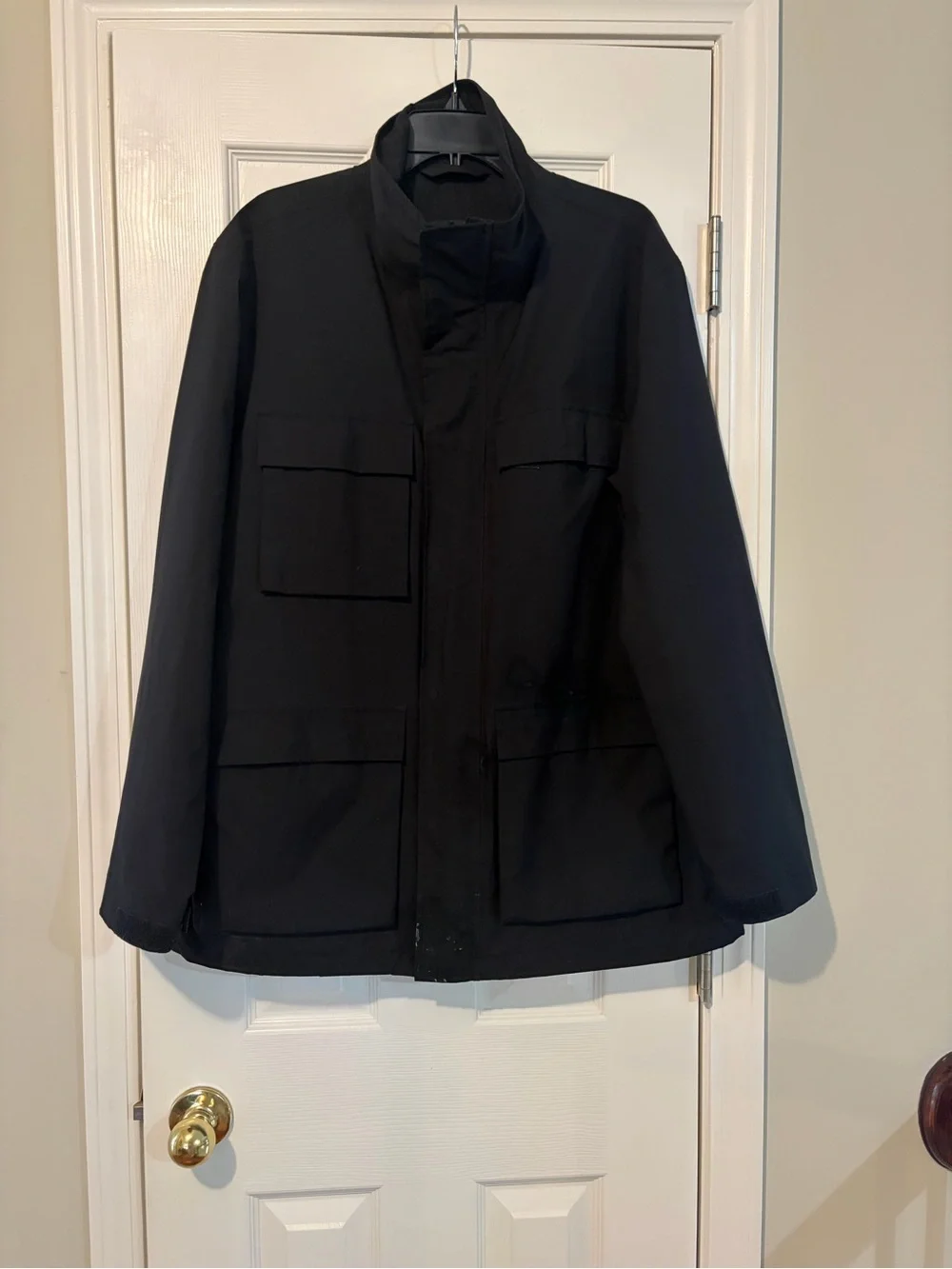 Banana Republic GoreTex Utility Field Jacket Men Black Full Zip Waterproof L - Picture 1 of 10
